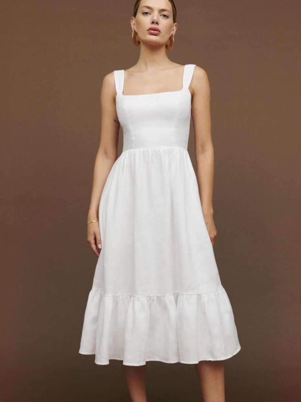 Like new Reformation Bucatini Linen Dress, Size 6